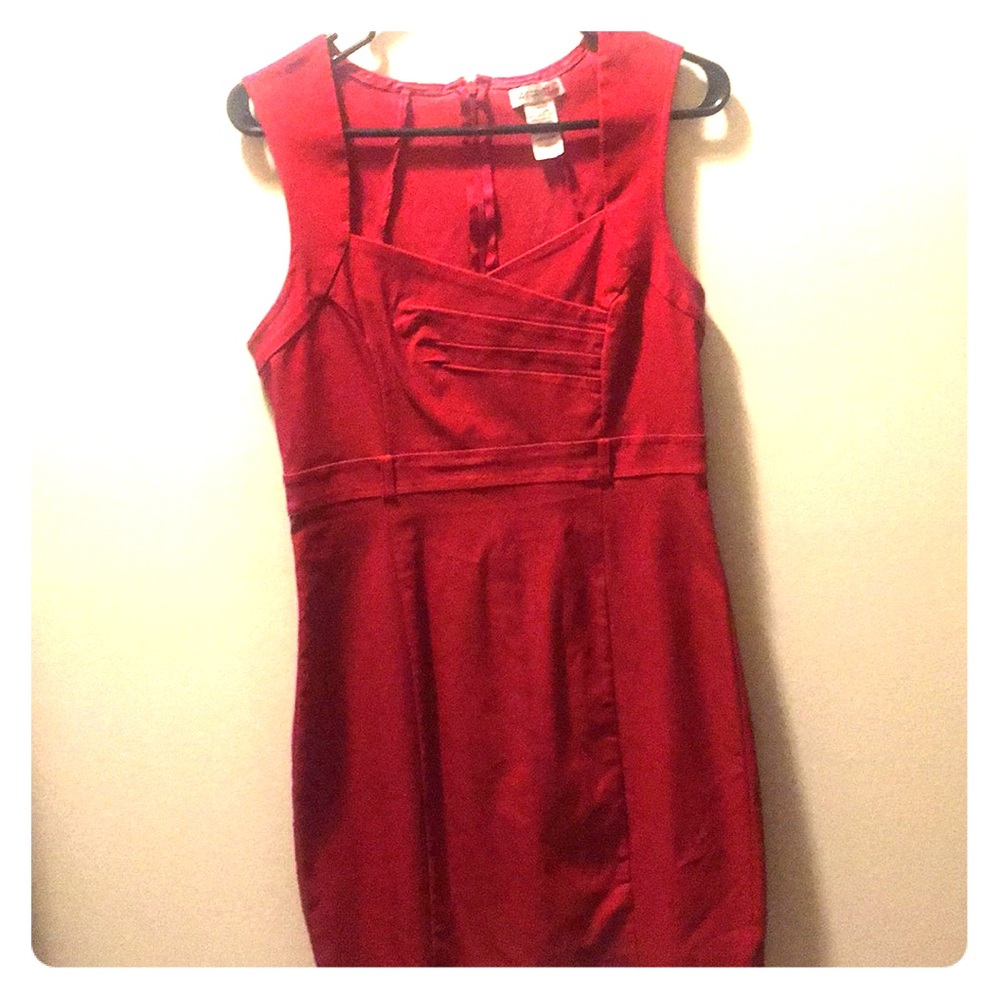 Red mini stretch dress